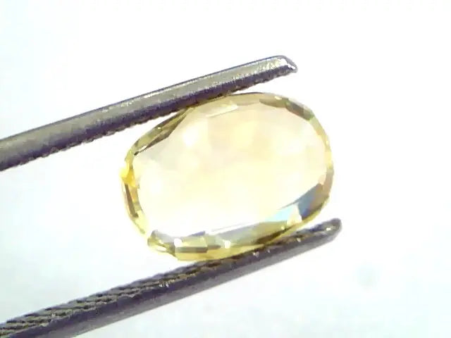 3.14 Ct IGI Certified Unheated Untreated Natural Ceylon Yellow Sapphire