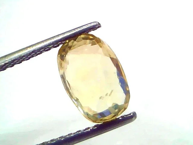 3.15 Ct Certified Unheated Untreated Natural Ceylon Yellow Sapphire Gemstone - Venus Gems