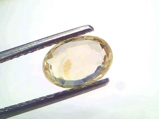 3.14 Ct IGI Certified Unheated Natural Ceylon Yellow Sapphire Pukhraj – 3.44 Ratti