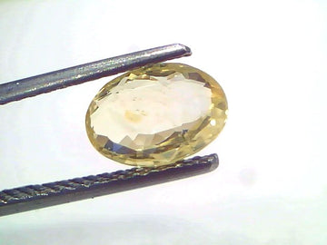 3.14 Ct IGI Certified Unheated Natural Ceylon Yellow Sapphire Pukhraj – 3.44 Ratti