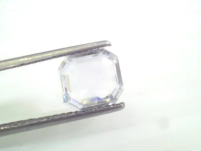 3.17 Ct Unheated Untreated Natural Premium White Sapphire Gemstone
