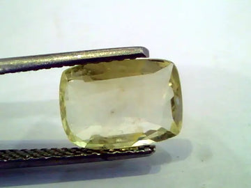 3.21 Ct Unheated Untreated Natural Ceylon Yellow Sapphire Pukhraj