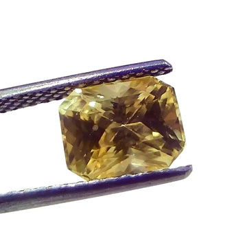 3.15 Ct IGI Certified Unheated Untreated Natural Ceylon Yellow Sapphire AAAAA