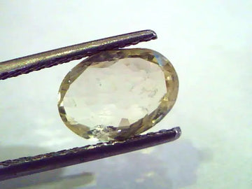 3.21 Ct Unheated Untreated Natural Ceylon Yellow Sapphire Pukhraj