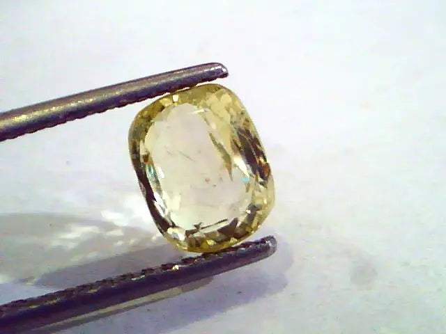 3.14 Ct Unheated Untreated Natural Ceylon Yellow Sapphire Pukhraj