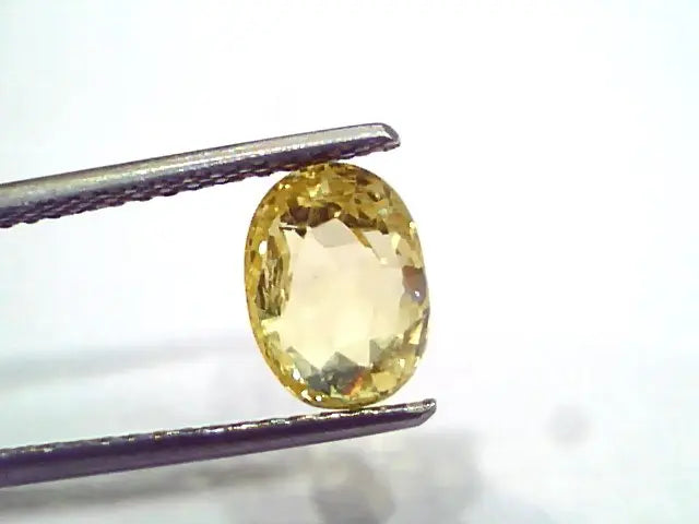 3.15 Ct IGI Certified Unheated Untreated Natural Ceylon Yellow Sapphire