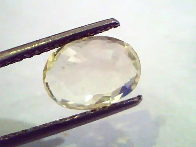 3.21 Ct Unheated Untreated Natural Ceylon Yellow Sapphire Pukhraj