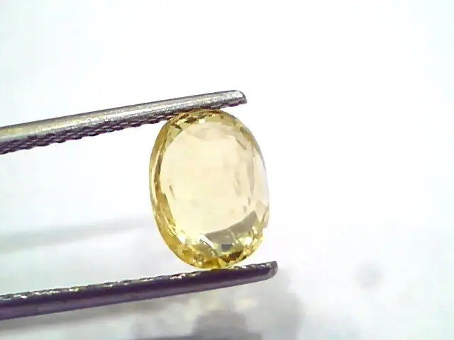 3.15 Ct IGI Certified Unheated Untreated Natural Ceylon Yellow Sapphire
