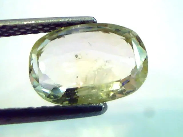 3.2 Ct Unheated Untreated Natural Ceylon Yellow Sapphire/Pukhraj