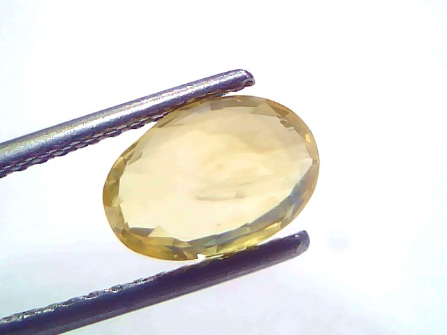 3.15 Carat 3.46 Ratti IGI Certified Yellow Sapphire Pukhraj Unheated Stone