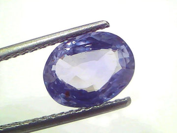 3.15 Ct 3.46 Ratti IGI Certified Unheated Untreated Natural Ceylon Blue Sapphire