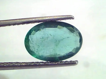 3.16 Ct IGI Certified Untreated Natural Zambian Emerald Gemstone AAA