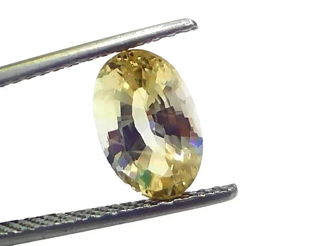 3.16 Ct IGI Certified Unheated Untreated Natural Ceylon Yellow Sapphire AA - Venus Gems