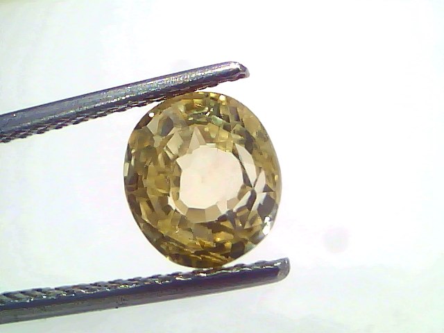 3.16 Ct IGI Certified Unheated Natural Ceylon Yellow Sapphire Pukhraj – 3.46 Ratti