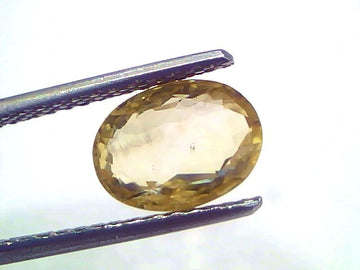 3.17 Carat 3.49 Ratti IGI Certified Yellow Sapphire Pukhraj Unheated Stone