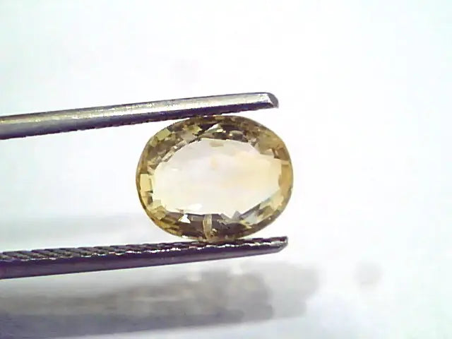 3.18 Ct IGI Certified Unheated Untreated Natural Ceylon Yellow Sapphire