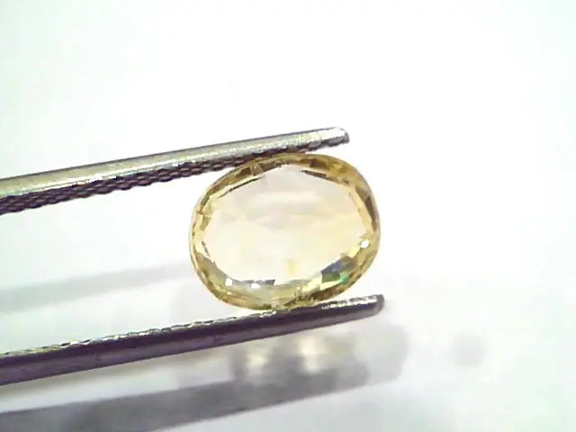3.18 Ct IGI Certified Unheated Untreated Natural Ceylon Yellow Sapphire