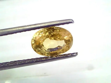 3.20 Ct 5.3 Ratti Unheated Untreated Natural Ceylon Yellow Sapphire