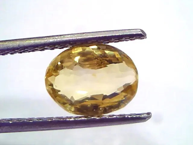 3.19 Ct GII Certified Unheated Untreated Natural Ceylon Yellow Sapphire