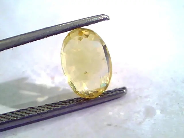 3.19 Ct Unheated Untreated Natural Ceylon Yellow Sapphire Stone