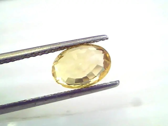 3.20 Ct 5.3 Ratti Unheated Untreated Natural Ceylon Yellow Sapphire