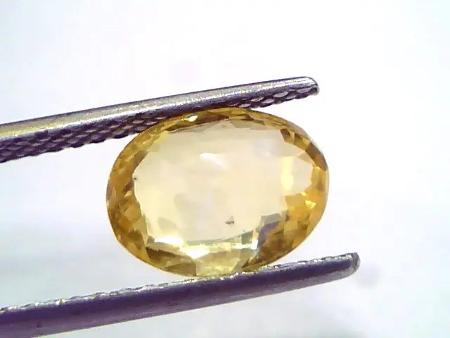 3.19 Ct GII Certified Unheated Untreated Natural Ceylon Yellow Sapphire