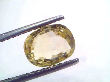 3.19 Ct IGI Certified Unheated Natural Ceylon Yellow Sapphire Pukhraj – 3.50 Ratti