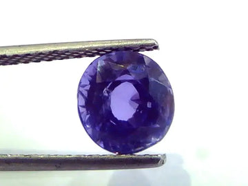 3.22 Ct Unheated Untreated Natural Certified Peacock Blue Sapphire