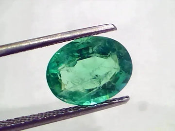 3.20 Ct GII Certified Untreated Natural Zambian Emerald Gems AA - Venus Gems