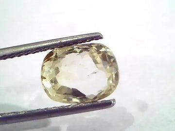 3.25 Ct Unheated Untreated Natural Ceylon Yellow Sapphire Gemstone - Venus Gems
