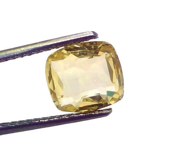 3.20 Ct IGI Certified Unheated Untreated Natural Ceylon Yellow Sapphire AA