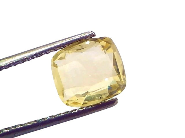 3.20 Ct IGI Certified Unheated Untreated Natural Ceylon Yellow Sapphire AA