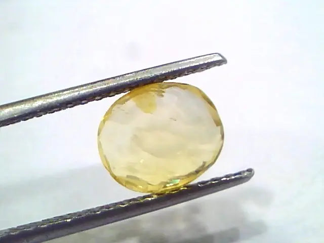 3.23 Ct Unheated Untreated Natural Ceylon Yellow Sapphire Gems
