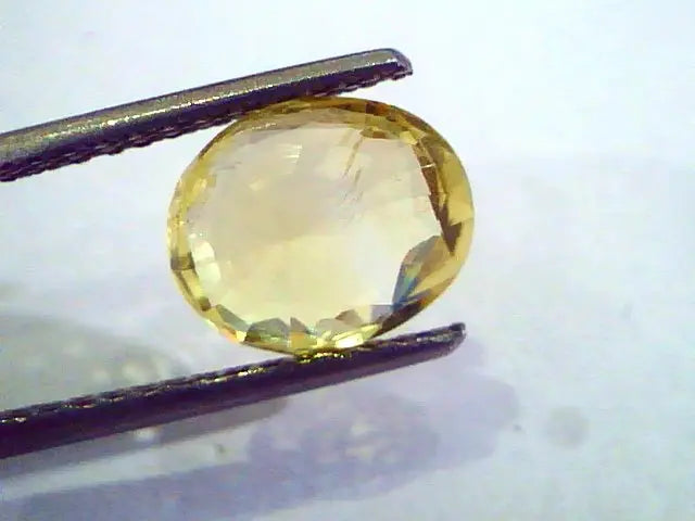 3.20 Ct 5.25 Ratti Unheated Untreated Natural Ceylon Yellow Sapphire