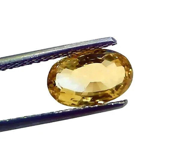 3.20 Ct IGI Certified Unheated Untreated Natural Ceylon Yellow Sapphire AAA - Venus Gems