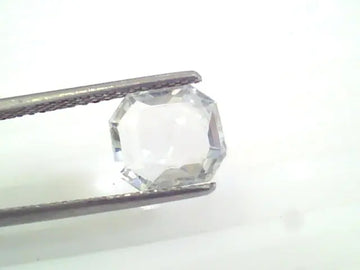 3.22 Ct Unheated Untreated Natural Premium White Sapphire Gemstone