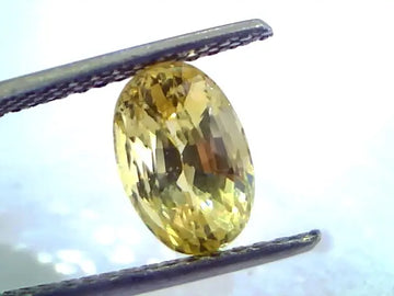 3.22 Ct Unheated Untreated Natural Ceylon Yellow Sapphire/Pukhraj