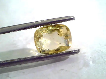 3.21 Ct Unheated Untreated Natural Ceylon Yellow Sapphire Stone