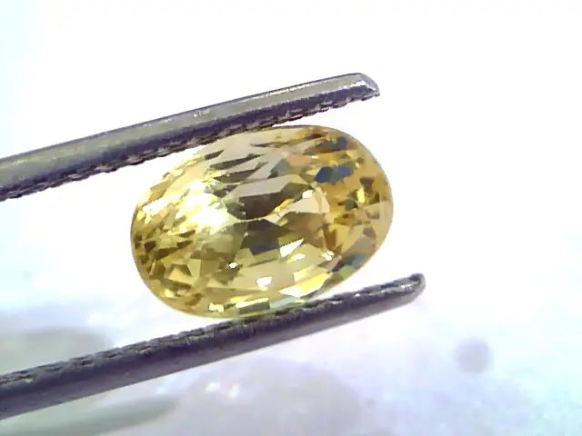 3.22 Ct Unheated Untreated Natural Ceylon Yellow Sapphire/Pukhraj