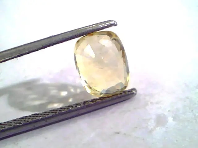 3.21 Ct Unheated Untreated Natural Ceylon Yellow Sapphire Stone