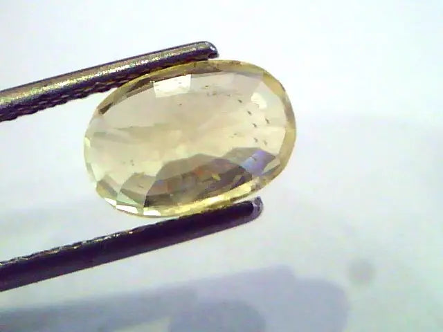 3.22 Ct Unheated Untreated Natural Ceylon Yellow Sapphire Pukhraj