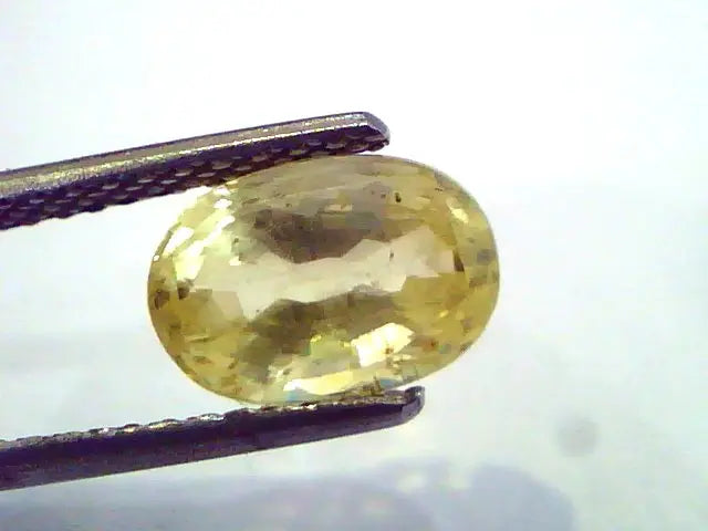 3.22 Ct Unheated Untreated Natural Ceylon Yellow Sapphire Pukhraj