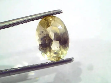 3.26 Ct Unheated Untreated Natural Ceylon Yellow Sapphire Pukhraj