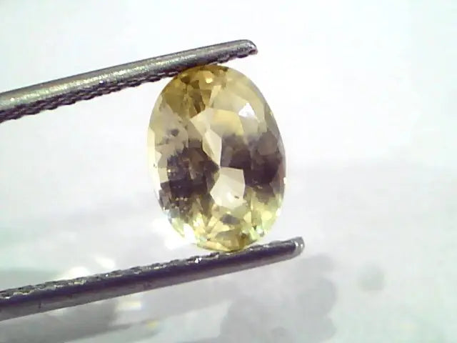 3.26 Ct Unheated Untreated Natural Ceylon Yellow Sapphire Pukhraj