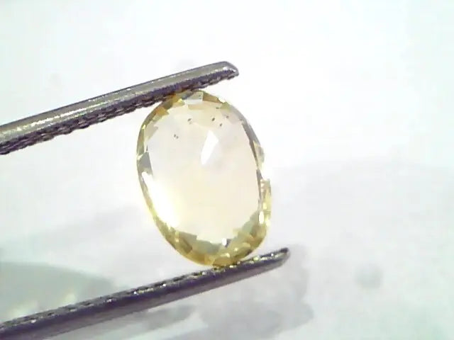 3.26 Ct Unheated Untreated Natural Ceylon Yellow Sapphire Pukhraj