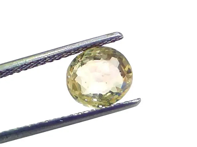 3.24 Ct Certified Unheated Untreated Natural Ceylon Yellow Sapphire Pukhraj - Venus Gems