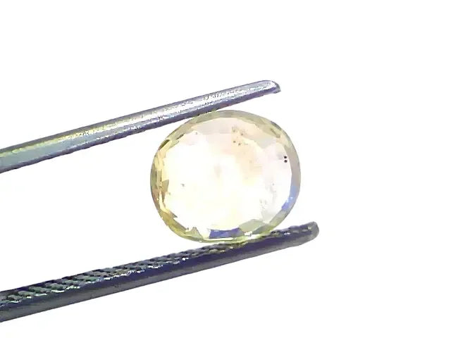 3.24 Ct Certified Unheated Untreated Natural Ceylon Yellow Sapphire Pukhraj - Venus Gems