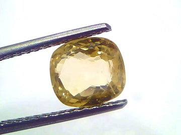 3.24 Carat 3.56 Ratti IGI Certified Yellow Sapphire Pukhraj Unheated Stone