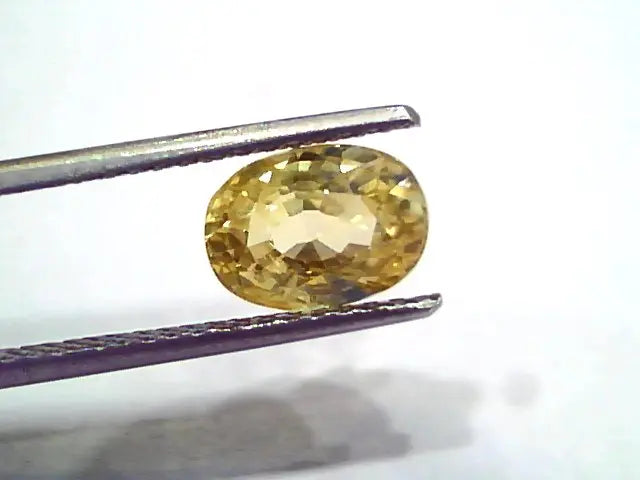 3.25 Ct IGI Certified Unheated Untreated Natural Ceylon Yellow Sapphire