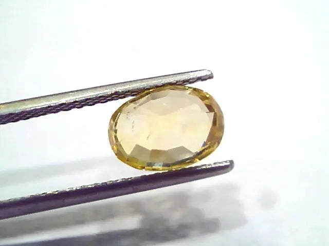 3.25 Ct IGI Certified Unheated Untreated Natural Ceylon Yellow Sapphire